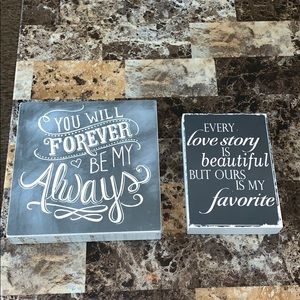 Wooden wall or table decor bundle.